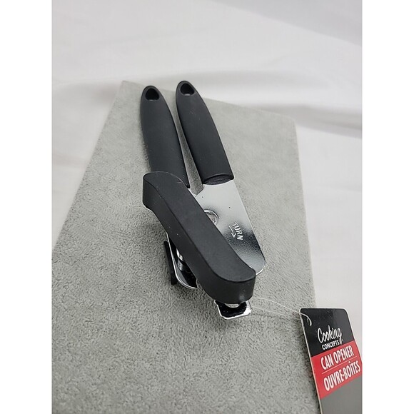New 7.5" Tall Manual Compact Cooking Kitchen Can Opener Silver Black - Picture 5 of 10